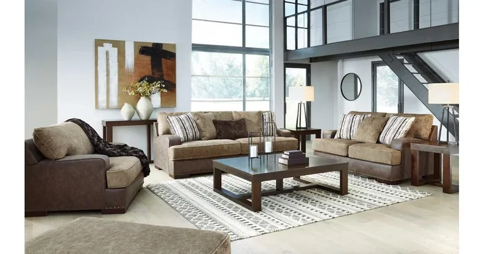 ASHLEY FURNITURE Alesbury Sofa, Loveseat, Oversized Chair and Ottoman 18704U4 | Home Haven Furniture…