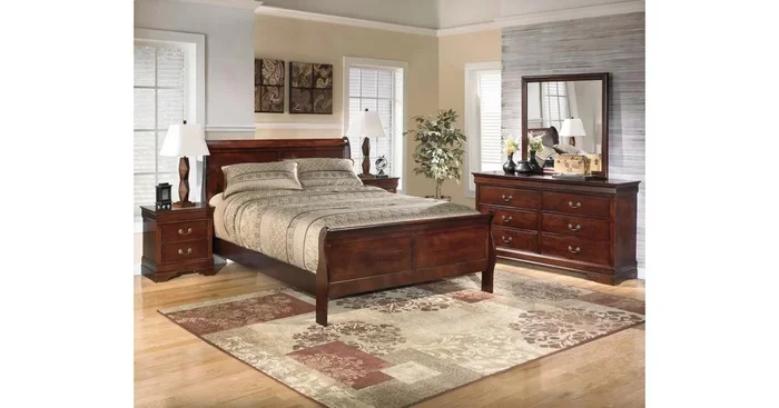 ASHLEY FURNITURE Alisdair Queen Sleigh Bed, Dresser, Mirror, and Nightstand B376B14 | Home Haven Fur…