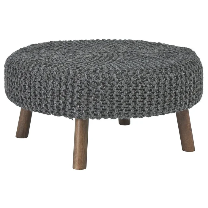 Ashley Jassmyn Oversized Accent Ottoman in Charcoal