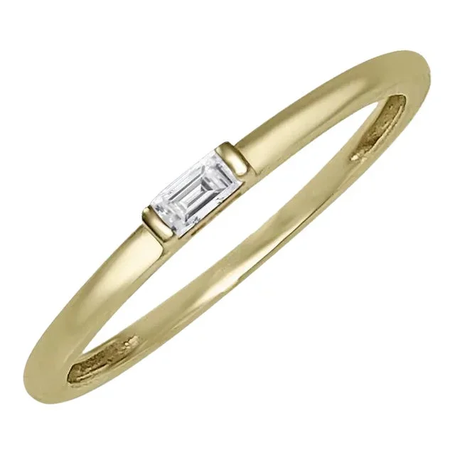 Atelier All Day Diamond Baguette Pinky Ring, Size 4