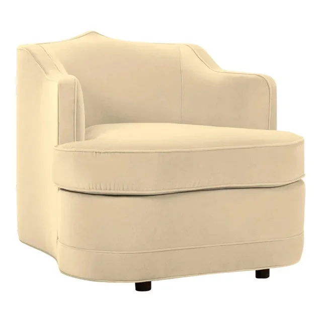 Aveline Chair, Vintage White Velvet