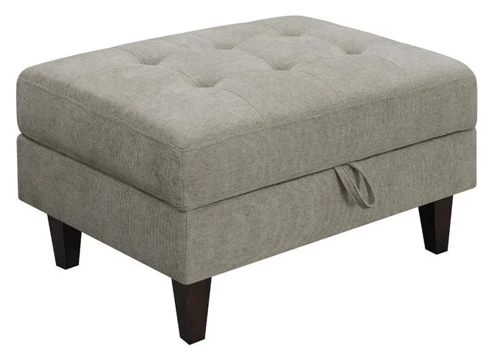Barton – Storage Ottoman – Pearl Silver