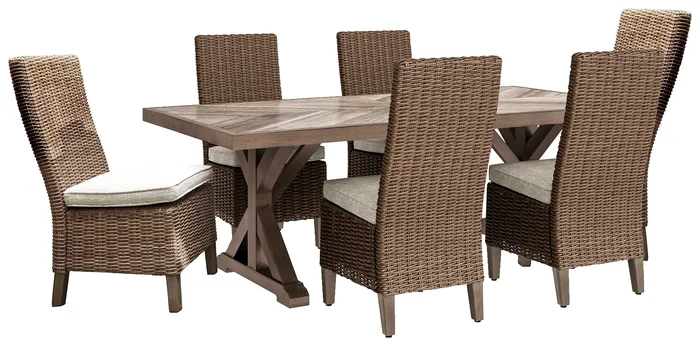 Beachcroft Outdoor Dining Table with 6 Chairs P791P1 by Signature Design by Ashley at Old Brick Furniture & Mattress Co.