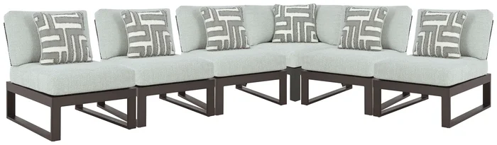 Beachloft 6-Piece Outdoor Sectional P490P1 by Signature Design by Ashley at Old Brick Furniture & Mattress Co.