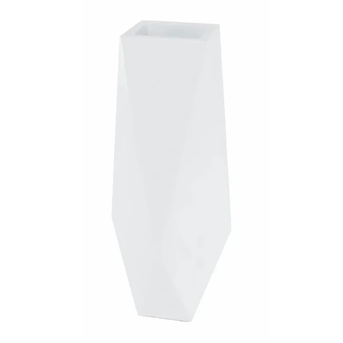 BENNY White Edgy Floor Vase Planters