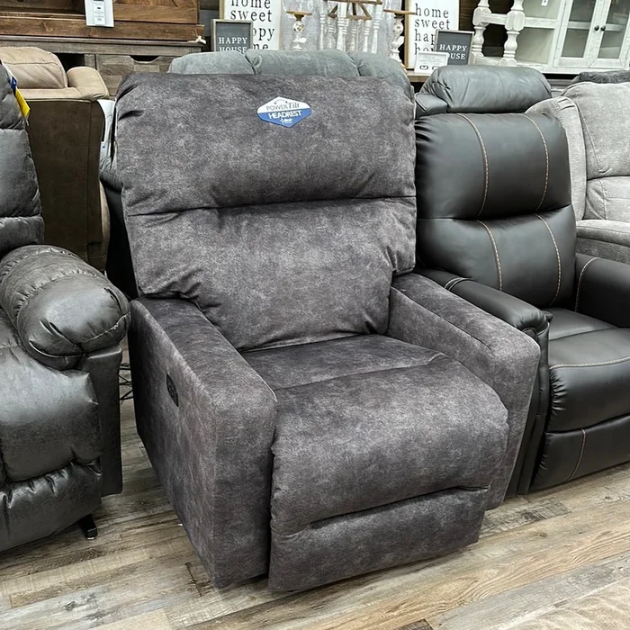 Best O’Neil Contemporary Power Space Saver Recliner with Power Headrest in Mink