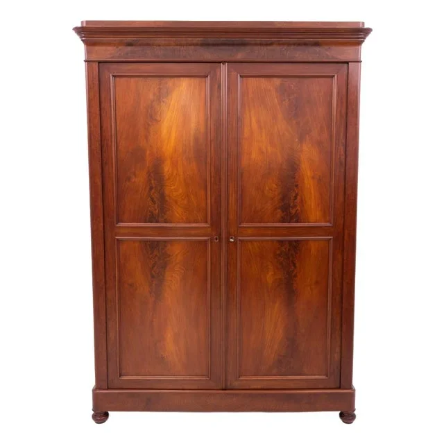 Biedermeier Walnut Wardrobe, 1850s