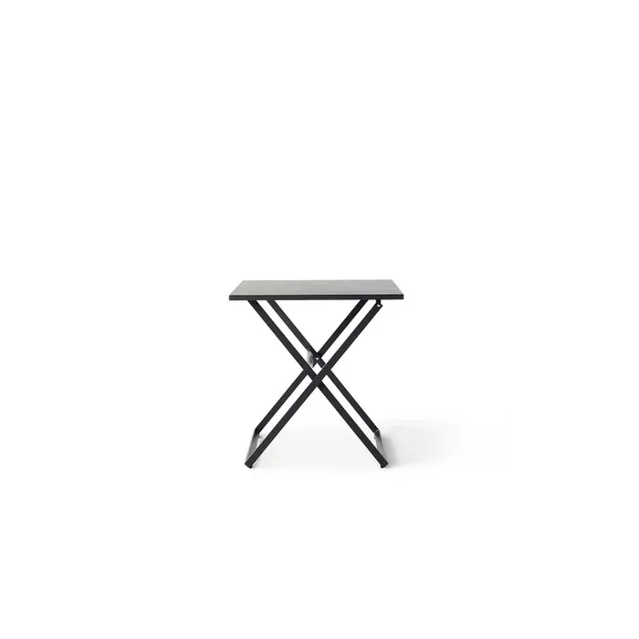 Bistro Folding Dining Table in Charcoal Aluminum