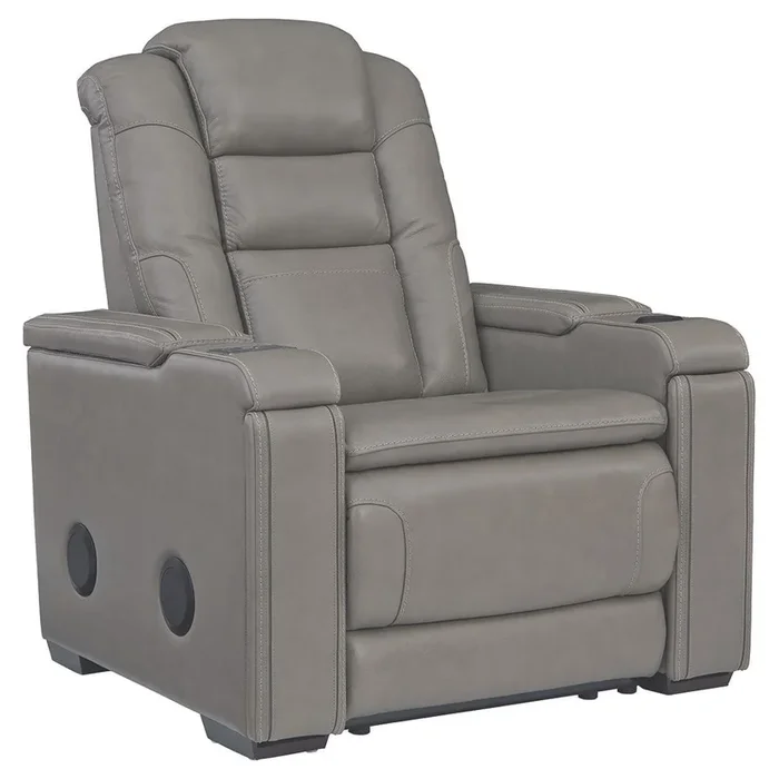 Boerna – Gray – Pwr Recliner/adj Headrest