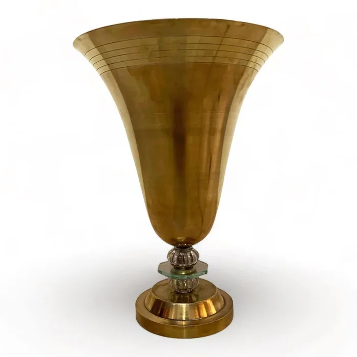 Brass Art Deco Lamp, Paris, France, circa 1930