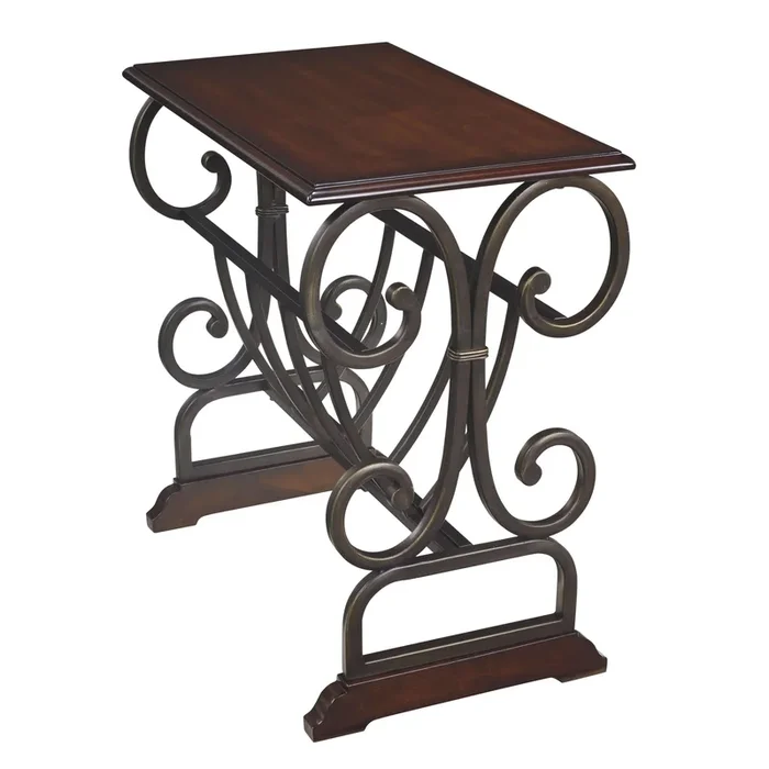 Braunsen – Brown – Chair Side End Table – Cherry-tone Top