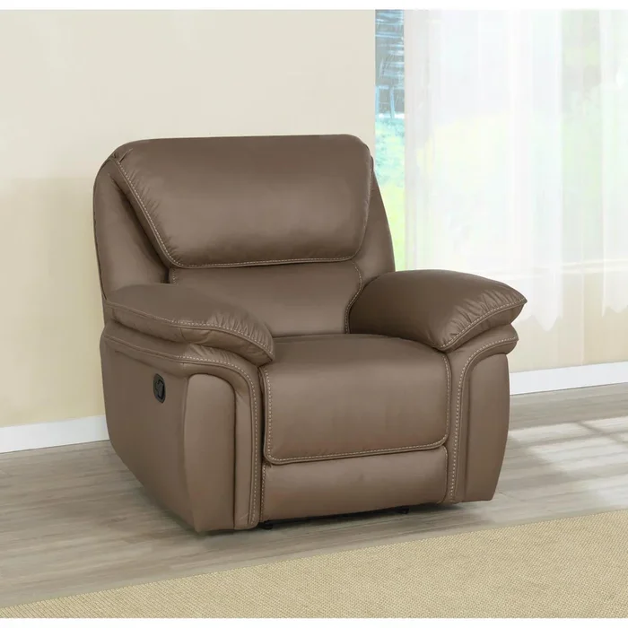 Breton – Tufted Back Recliner – Light Brown