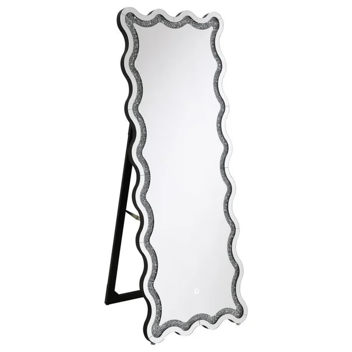 Brixey – LED Lighting Standing Floor Mirror – Black