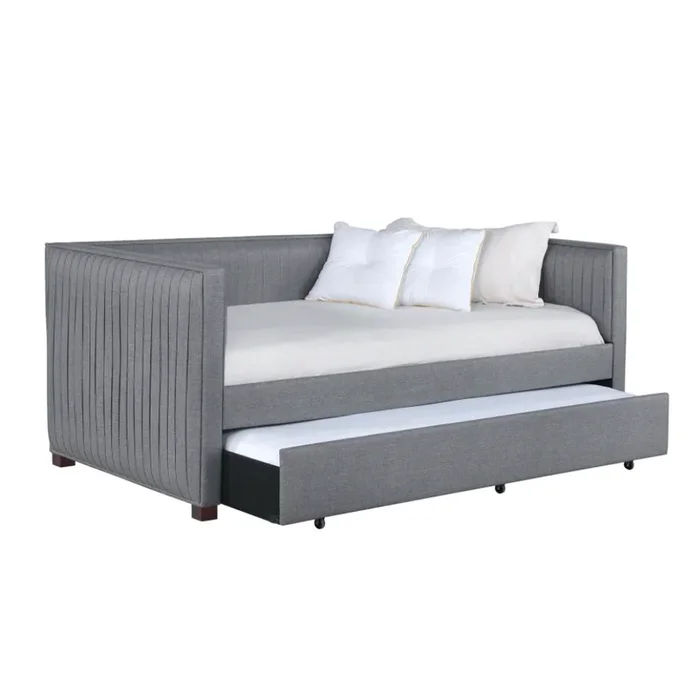 BRODIE Upholstered Twin Daybed with Trundle