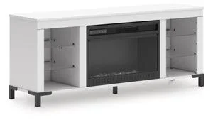Brollevi 60″ TV Stand With Electric Fireplace