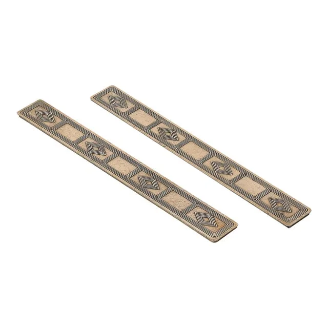 Bronze Dore Blotter Holders in the Graduate Pattern Signed Tiffany & Co.