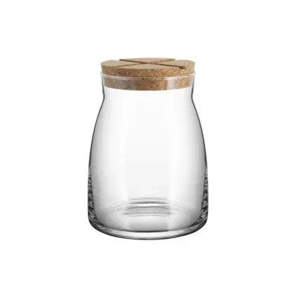 Bruk Jar with Cork Lid by Kosta Boda