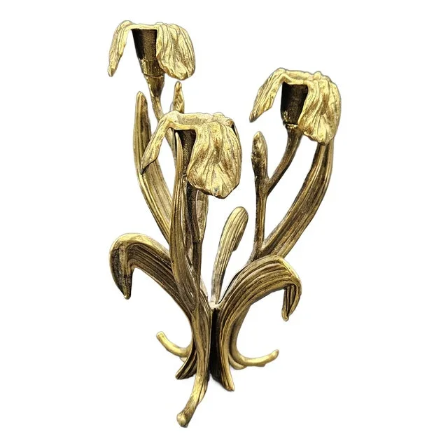 Brutalist Brass Candlestick by Antonella Saviato, 1960s