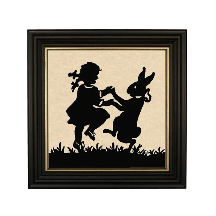 Bunny Dance Paper Cut Silhouette