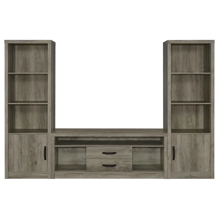Burke – 3 Piece TV Entertainment Center – Gray Driftwood
