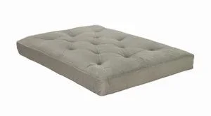 Button Tufted Luxury Futon Pad Grey