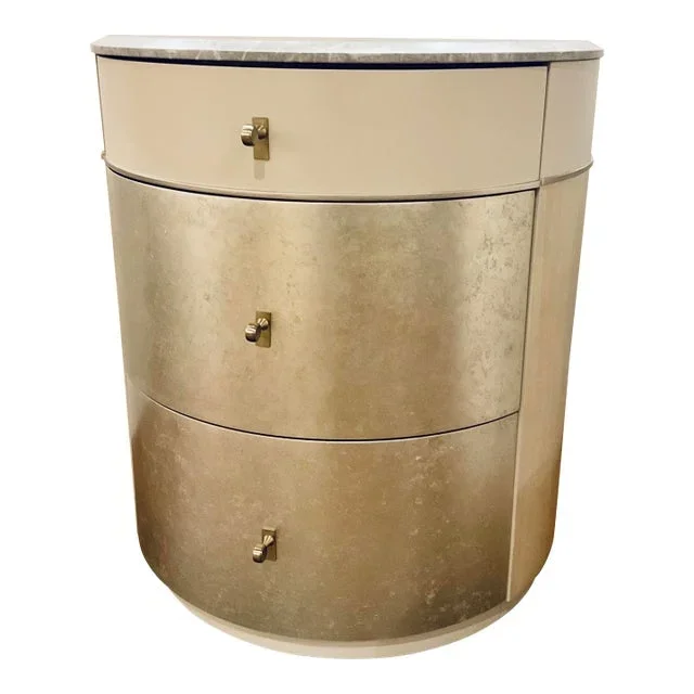 Caracole Modern Silver Leaf Hang Around Nightstand