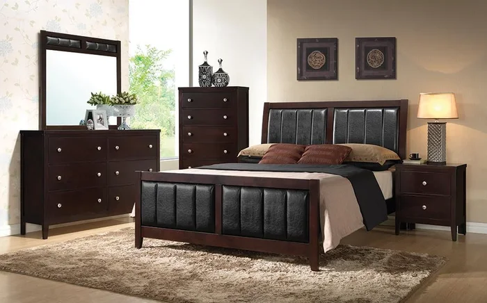 Carlton – California King Bed – Black And Brown