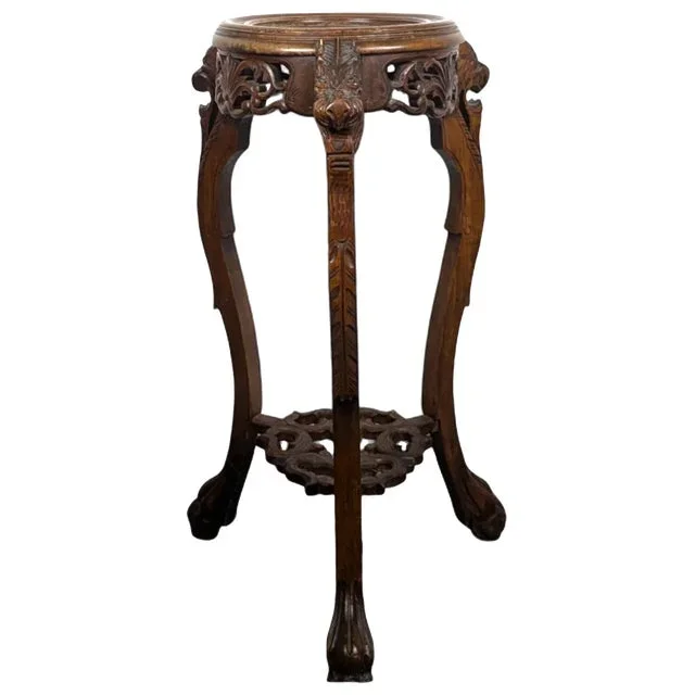 Carved Stool with Chimera Decoration