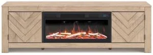 Cayboni 71″ TV Stand With Electric Fireplace