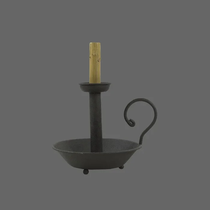 Chamberstick Lamp 13″ – Black