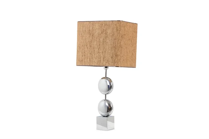 Chrome-Plated Chalier Table Lamp, Paris, circa 1970