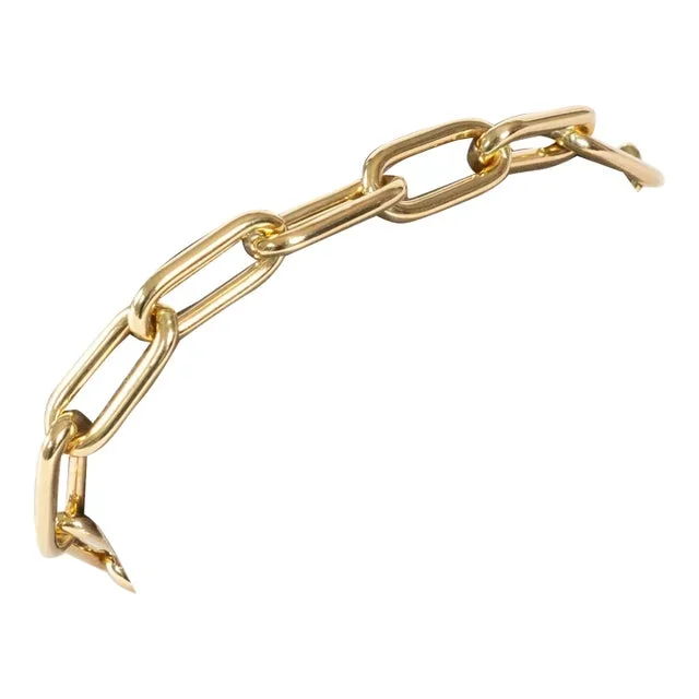 Chunky Oval 14K gold link bracelet
