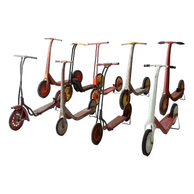 Collection Vintage Metal Scooters