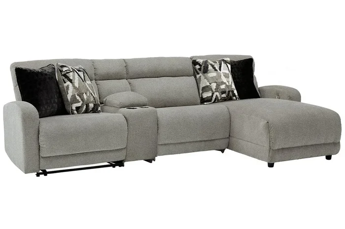 Colleyville Stone 4-Piece Power Reclining Sectional with Chaise