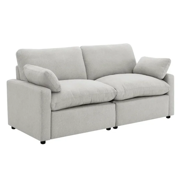 COLLINS Modular Power Loveseat Grey