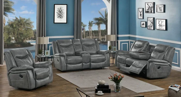 Conrad – Motion Glider Recliner – Gray