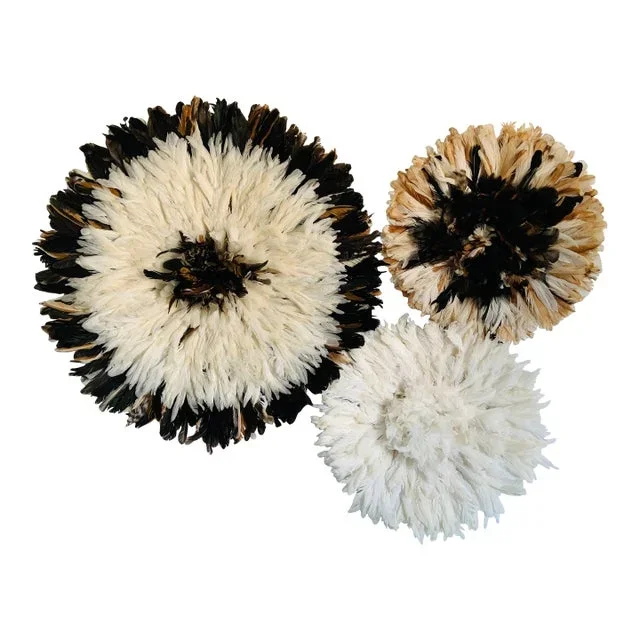 Contemporary Wall Décor Juju Hat Feather for Interior Design by Beatrice – Set of 3