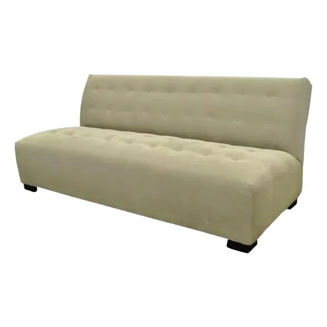 Crate & Barrel Mitchell Gold Modern Plus Armless Sofa Loveseat Couch 336-003t-20