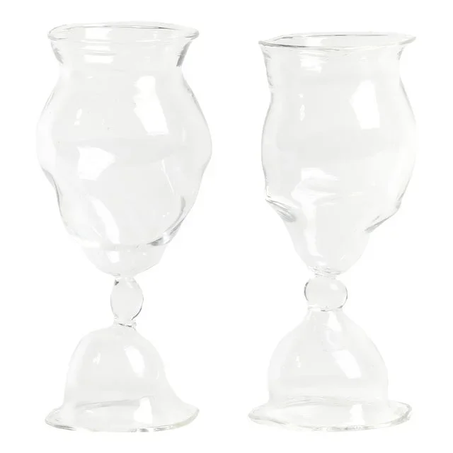 Crumpled Cocktail Glass by Justine Menard, Set of 2