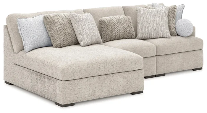 Cuddle Plush 3-Piece Sectional with Chaise