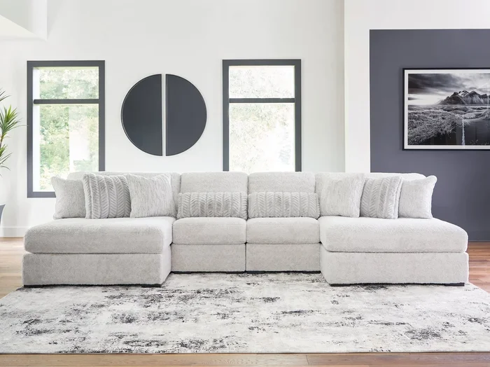 Cuddle Plush 4-Piece Sectional with Chaise