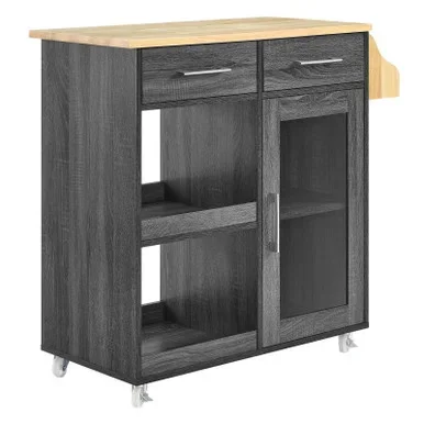 Culinary Kitchen Cart With Spice Rack / EEI-6277