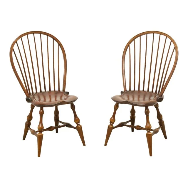 d.r. Dimes Cherry Finish Windsor Dining Side Chairs – Pair D