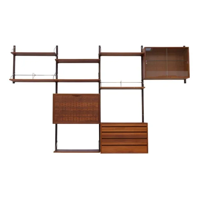 Danish Modular Royal Teak Wall Unit by Poul Cadovius for Cado, 1950s