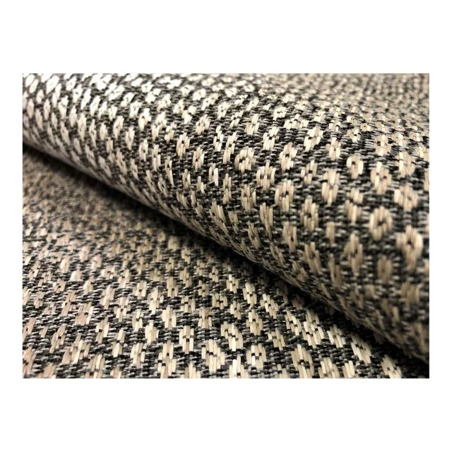 Designer Grey Taupe Charcoal Ombre Stripe Upholstery Fabric