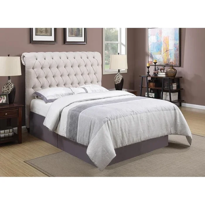 Devon – Upholstered California King Headboard – Beige