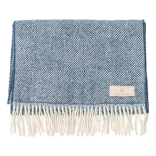 Diamond Alpaca Scarf – Denim