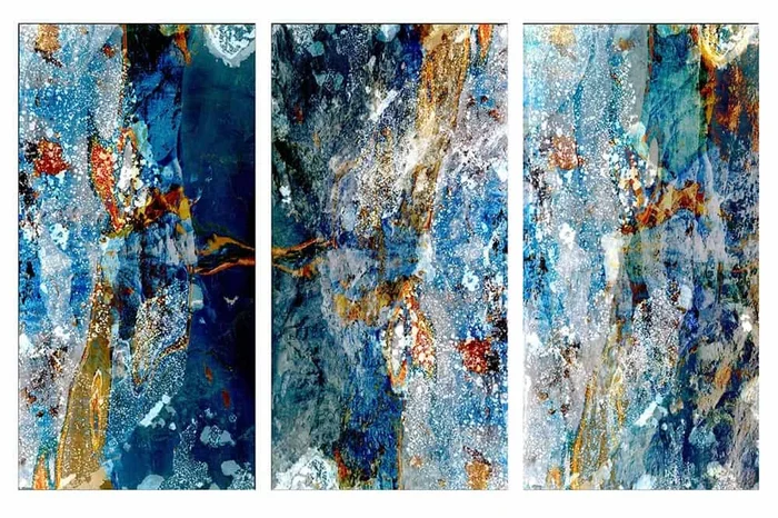 Digital Modern Art by Sandrine Berthon, “Triptyque” , Limited Edition