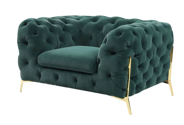 Divani Casa Sheila Transitional Emerald Green Fabric Chair