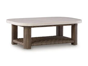 Dolan Creek – Rectangular Cocktail Table – Beige / Brown